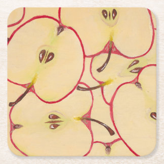 Dessous-de-verre Carré En Papier Tapis de souris pomme