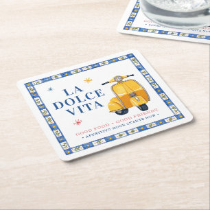 Dessous-de-verre Carré En Papier Tapis de verre La Dolce Vita