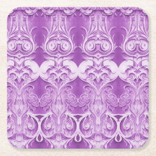 Dessous-de-verre Carré En Papier Tapisserie en Papier Fleurs Violettes Prospèrent