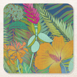 Dessous-de-verre Carré En Papier Tapisserie tropicale II