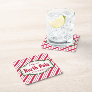 Dessous-de-verre Carré En Papier Tapisseries de Noël pour le Pôle Nord