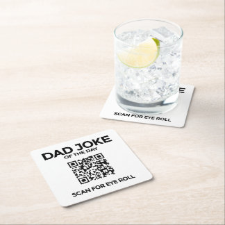 Dessous-de-verre Carré En Papier Tasse QR Blague Papa