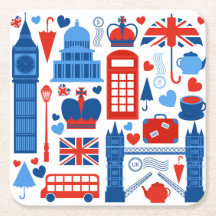Tasses en papier icônes pop de Londres 