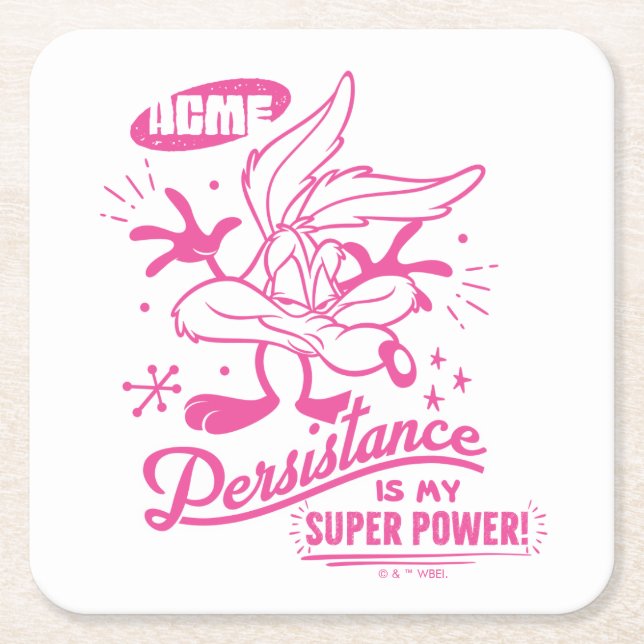 Dessous-de-verre Carré En Papier Tasty Retro WILE E. COYOTE™ (Devant)