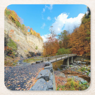 Dessous-de-verre Carré En Papier Taughannock tombe parc d'état