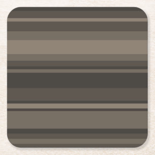 Dessous-de-verre Carré En Papier Taupe bandes