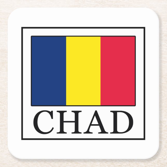 Dessous-de-verre Carré En Papier Tchad (Devant)