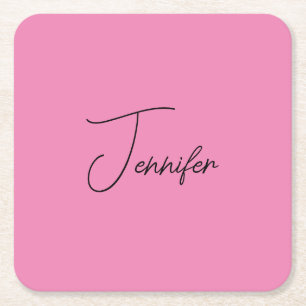 Dessous-de-verre Carré En Papier Tendance Minimaliste Moderne Plaine Simple Couleur