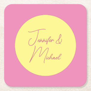 Dessous-de-verre Carré En Papier Tendance Minimaliste Moderne Plaine Simple Couleur