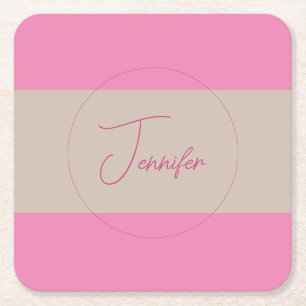 Dessous-de-verre Carré En Papier Tendance Minimaliste Moderne Plaine Simple Couleur