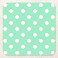 Tendance Mint Vert blanc pointillé Élégant Vintage