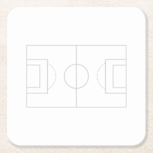 Dessous-de-verre Carré En Papier terrain de football