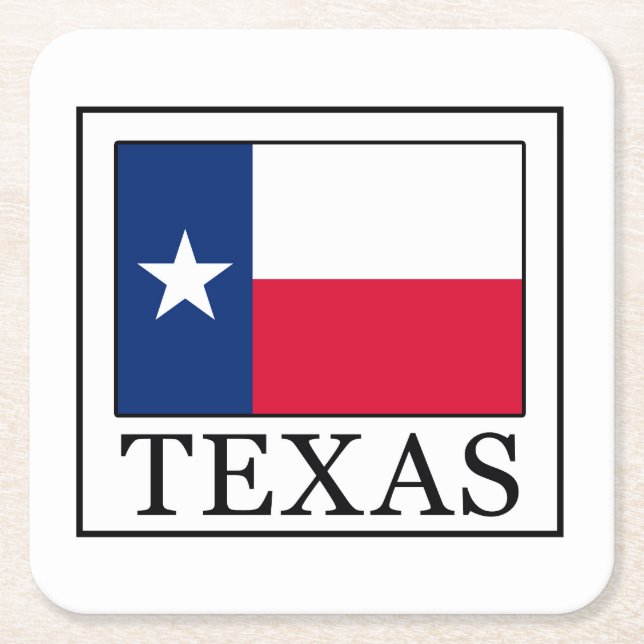 Dessous-de-verre Carré En Papier Texas (Devant)