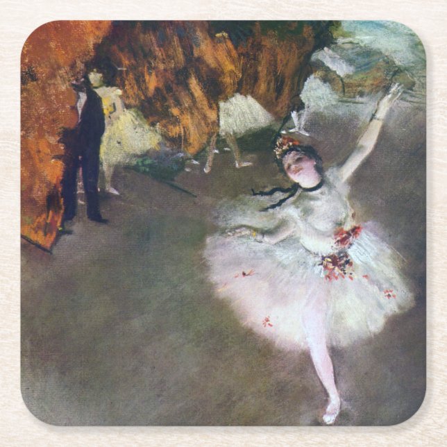 Dessous-de-verre Carré En Papier The Star, Ballerina, Edgar Degas, 1878 (Devant)