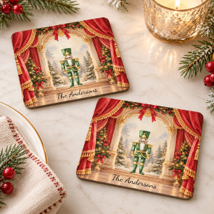 Dessous-de-verre Carré En Papier Théâtre de ballet de Casse-Noisette de Noël