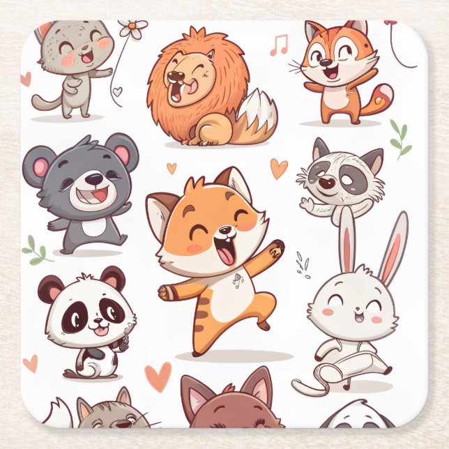 Dessous-de-verre Carré En Papier Throw Pillow (Devant)