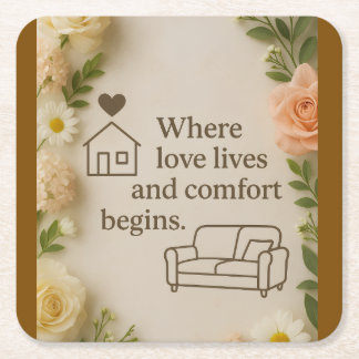 Dessous-de-verre Carré En Papier Throw Pillow