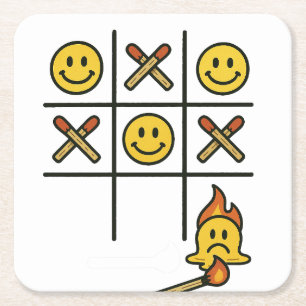 Dessous-de-verre Carré En Papier Tic Tac Toe