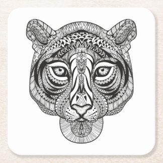 Dessous-de-verre Carré En Papier Tigre de style