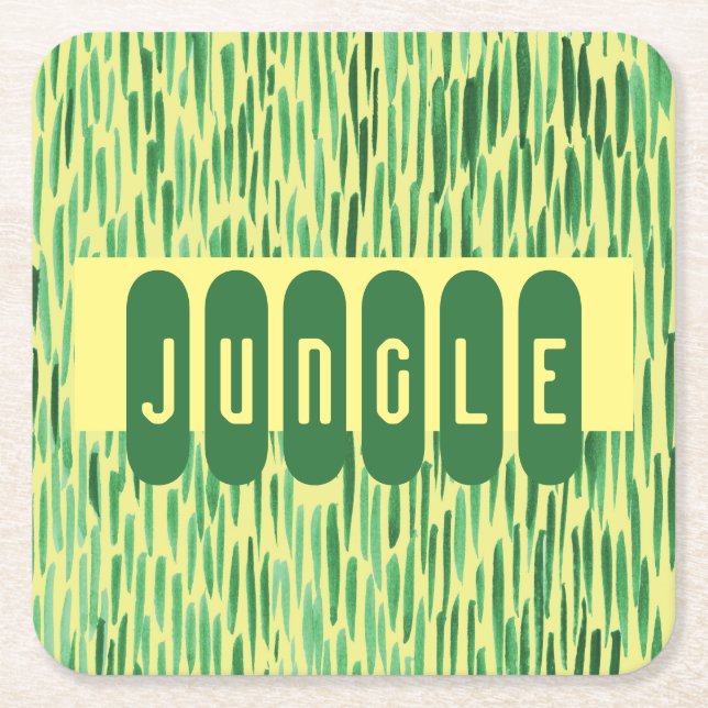 Dessous-de-verre Carré En Papier Tiki Custom Jungle Vibe (Devant)