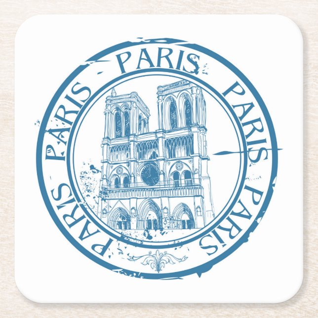 Dessous-de-verre Carré En Papier Timbre d'annulation de la livraison (Devant)