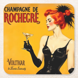 Dessous-de-verre Carré En Papier Toast au Champagne