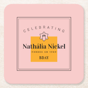 Dessous-de-verre Carré En Papier Toast Champagne