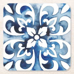 Dessous-de-verre Carré En Papier Tôle de Cobalt II