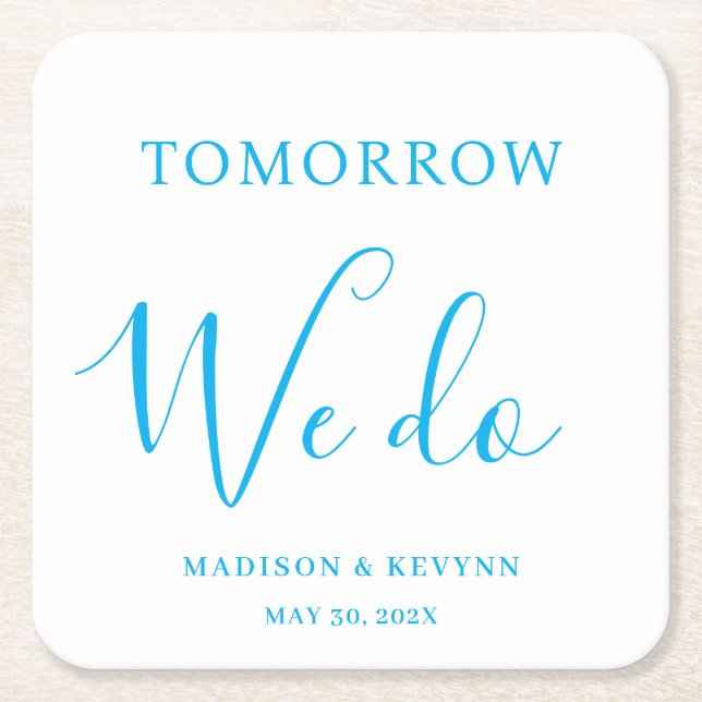 Dessous-de-verre Carré En Papier Tomorrow We Do Minimal and Chic | Wedding  (Devant)