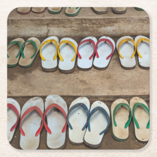 Dessous-de-verre Carré En Papier Tourner les sandales