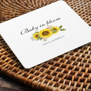 Dessous-de-verre Carré En Papier Tournesol Aquarelle rose Baby shower Floral