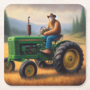Dessous-de-verre Carré En Papier Tracteur Bigfoot