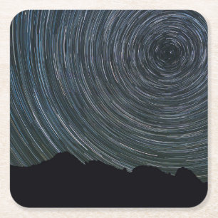 Dessous-de-verre Carré En Papier Traînées d'étoiles autour de Polaris Ingalls Pas
