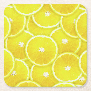 Dessous-de-verre Carré En Papier Tranches de citron