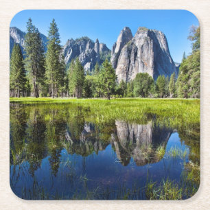 Dessous-de-verre Carré En Papier Tranquilité dans Yosemite