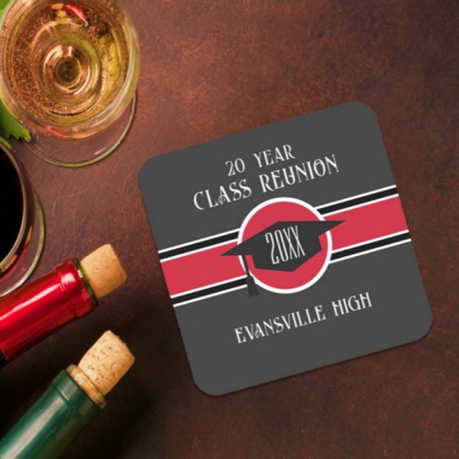 Dessous-de-verre Carré En Papier Trending ! Nouvelle réunion de classe (Créateur téléchargé)