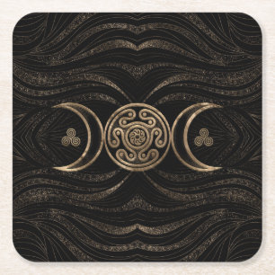 Dessous-de-verre Carré En Papier Triple Lune Hécate Wheel