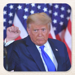 Dessous-de-verre Carré En Papier Trump 2024 Reprenez l'Amérique