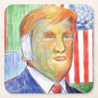 Dessous-de-verre Carré En Papier Trump Van Gogh