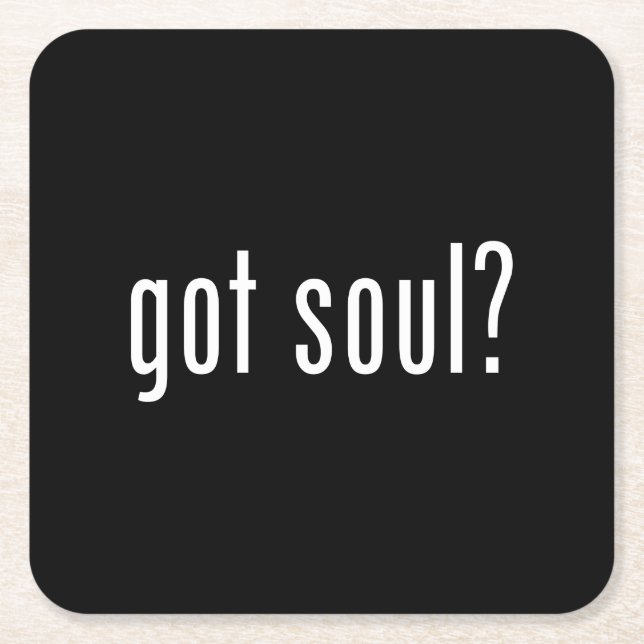 Dessous-de-verre Carré En Papier tu as une âme ? (Devant)