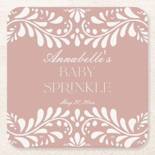 Dessous-de-verre Carré En Papier Tuile Talavera rose Espagne Fiesta Baby Sprinking