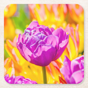 Dessous-de-verre Carré En Papier Tulipes Envoûtantes 12