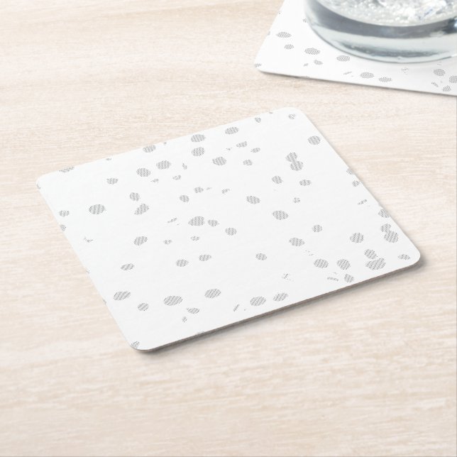 Dessous-de-verre Carré En Papier un fond blanc avec beaucoup de petits points (Incliné)