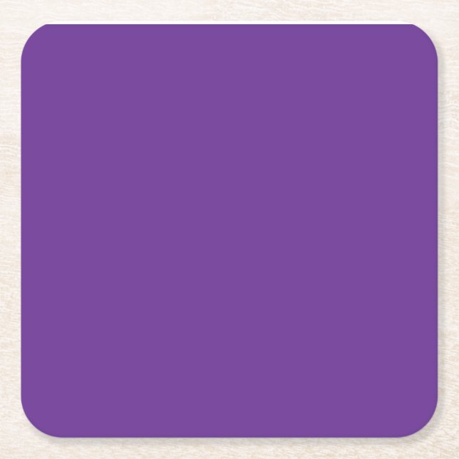 Dessous-de-verre Carré En Papier un fond violet avec une bordure blanche (Devant)