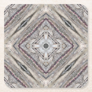 Dessous-de-verre Carré En Papier Un joli Motif à ailes roses Aztec inspiré