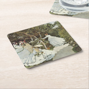 Dessous-de-verre Carré En Papier Un moulin à vent à Zaandam Claude Monet