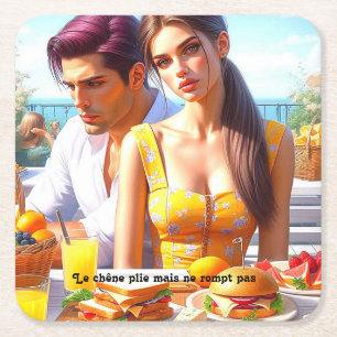 Dessous-de-verre Carré En Papier  - Un Souffle Nouveau