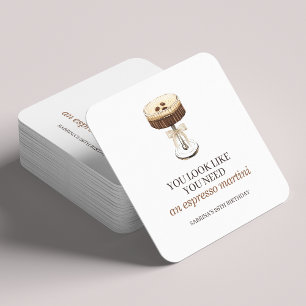 Dessous-de-verre Carré En Papier Un Tini Un Peu Plus Ancien Espresso Martini Party 