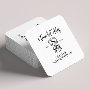 Dessous-de-verre Carré En Papier Un Tini Un Peu Plus Ancien Martini Fête Anniversai