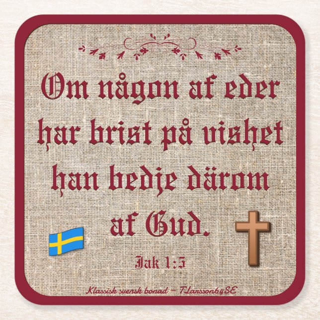 Dessous-de-verre Carré En Papier Underlägg — Bonad (Devant)